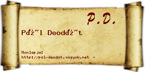 Pál Deodát névjegykártya