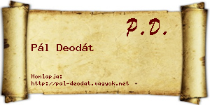 Pál Deodát névjegykártya