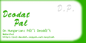 deodat pal business card